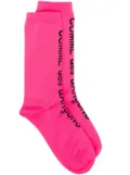 Comme Des Garçons logo-intarsia socks - Pink