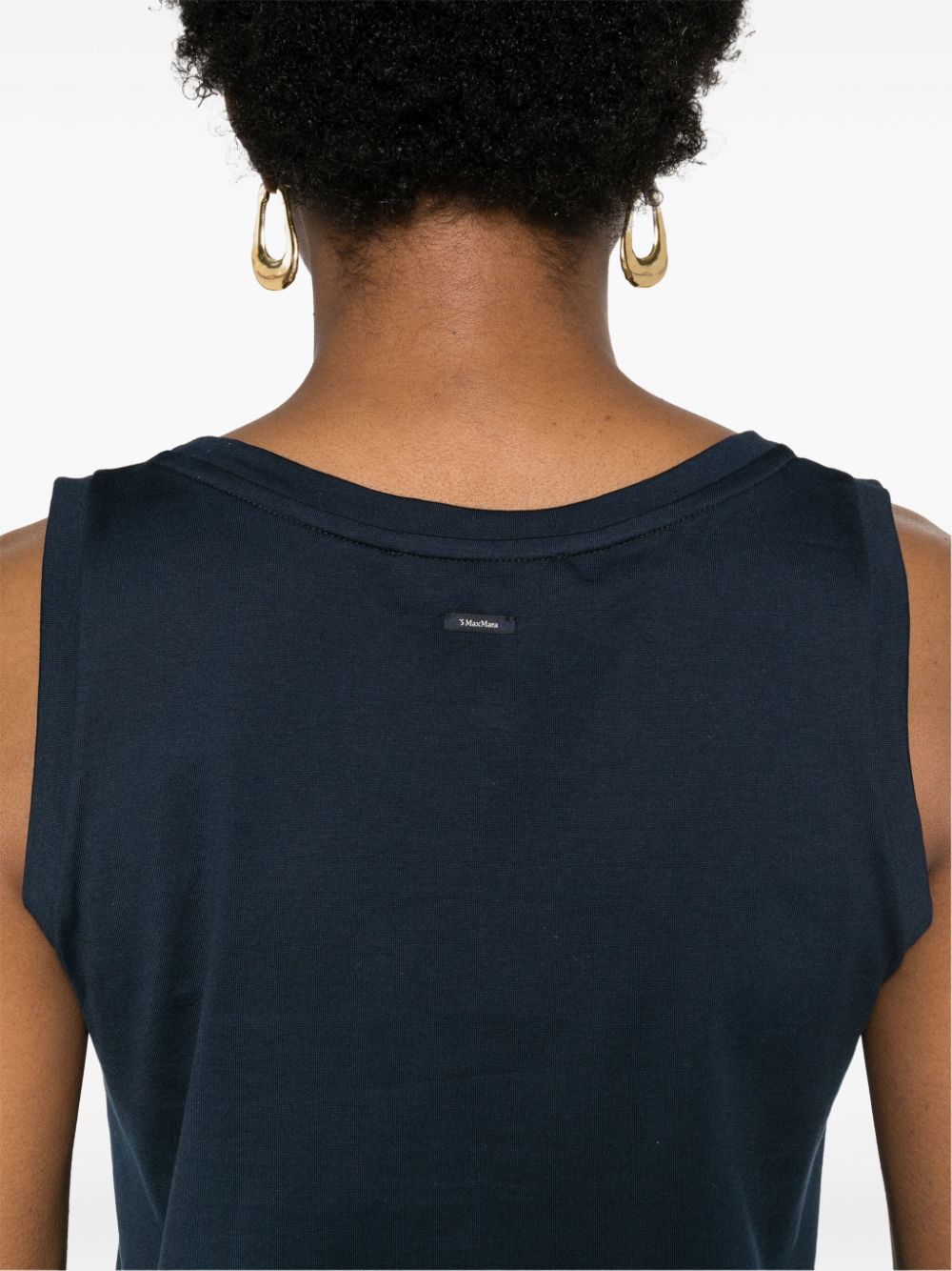 Shop 's Max Mara Racer Cotton Top In Blue