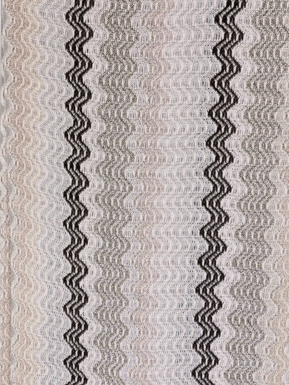 Missoni wave-pattern fringed scarf - Grijs