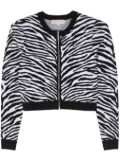 Michael Kors zebra-print cropped cardigan - White