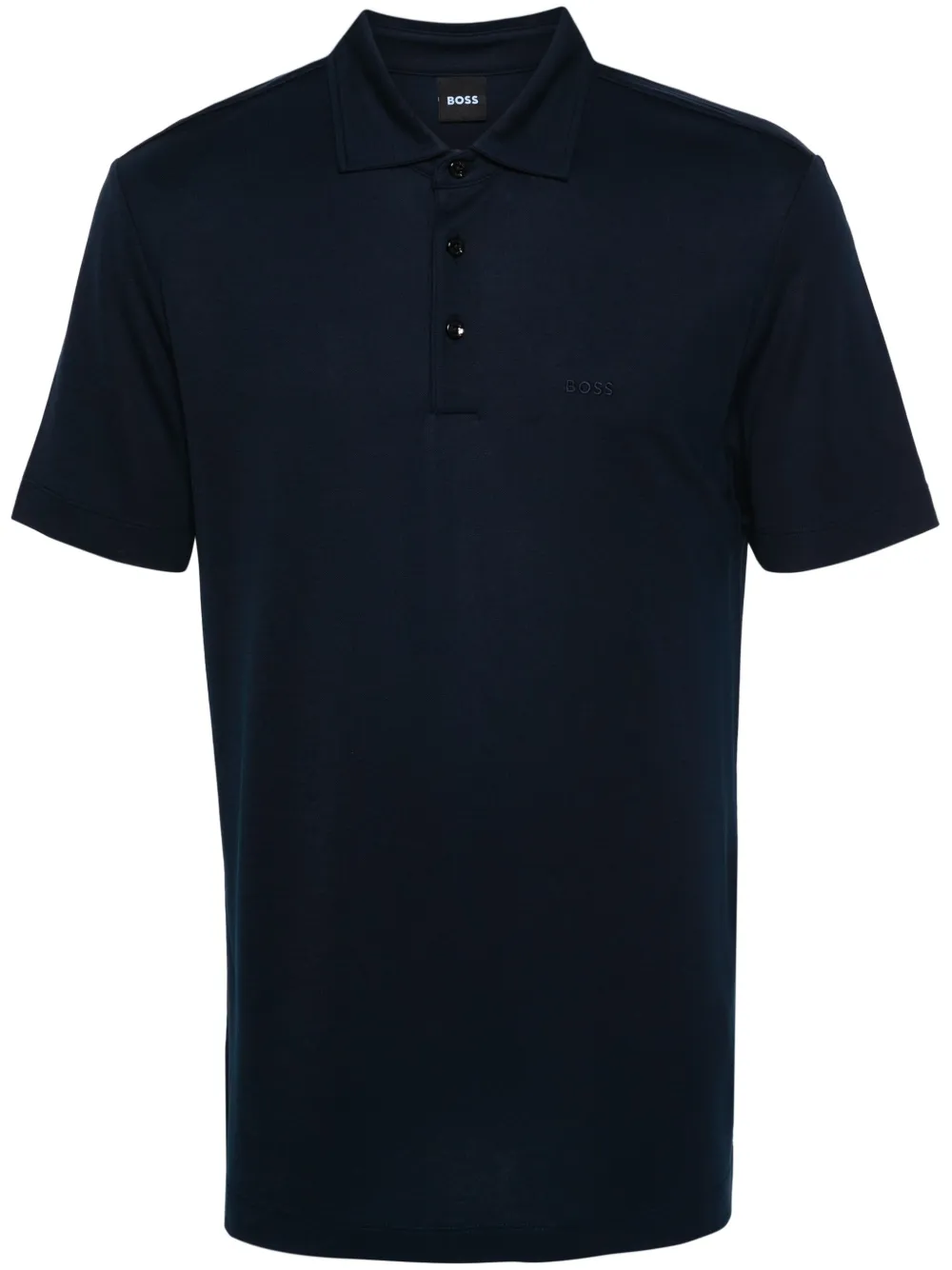 BOSS Poloshirt met geborduurd logo Blauw