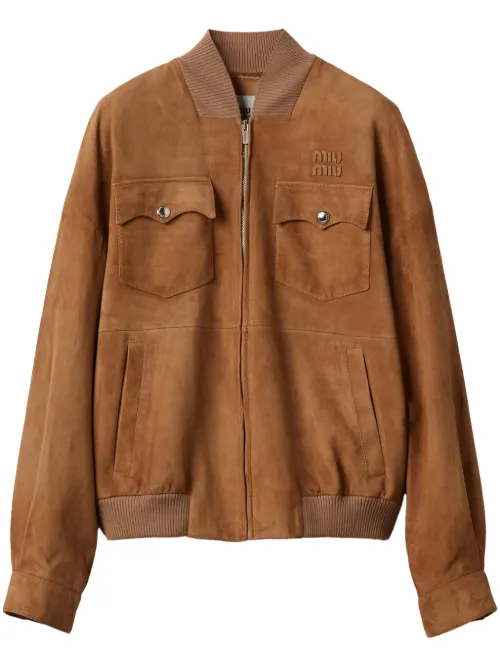 Miu Miu veste à logo - Marron - Miu Miu - Modalova