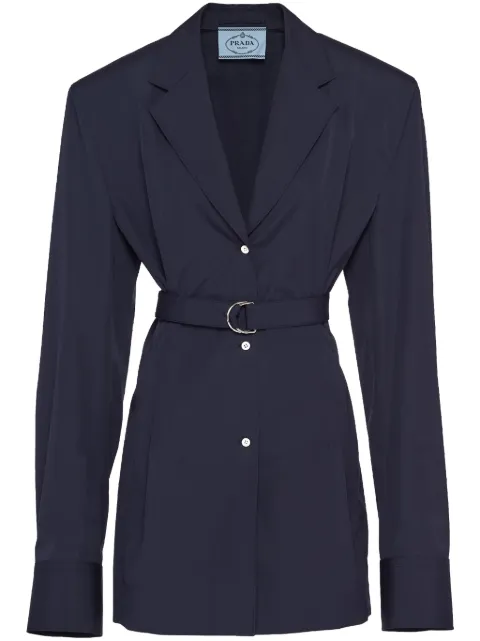 Prada cotton-poplin belted blazer