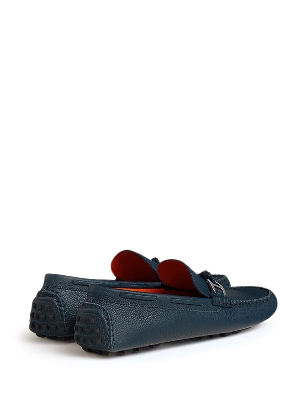 Hermès Pre-Owned Alessandro leather driving loafers - Blauw