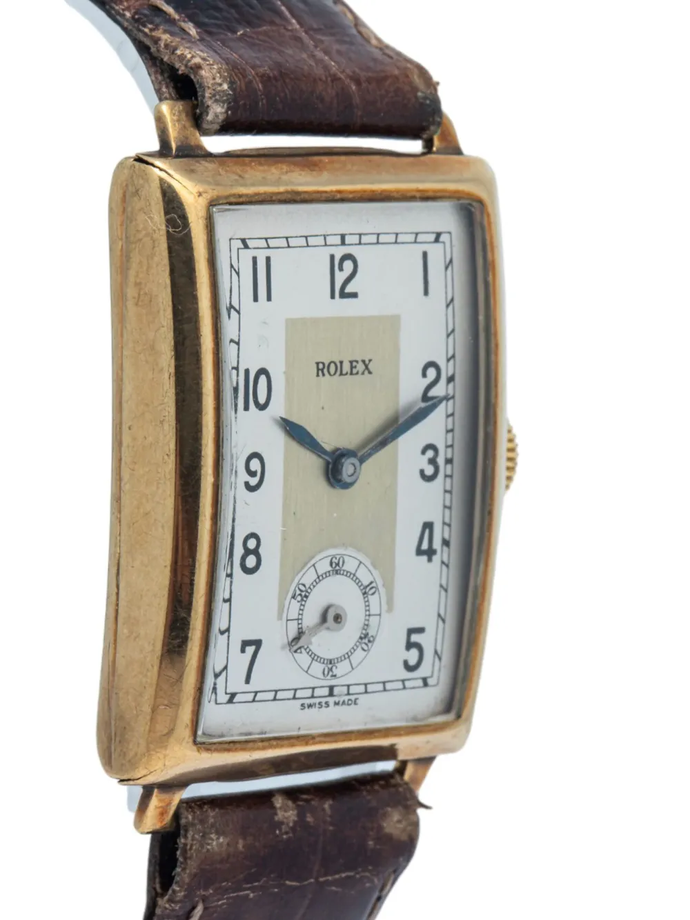 Pre-owned Rolex Rectangle-shaped 15mm In White