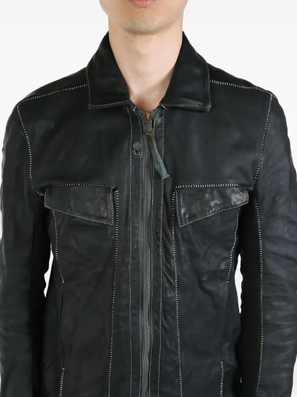 BORIS BIDJAN SABERI ブラックレザージャケット Boris Bidjan Saberi レザージャケット | ブラック | FARFETCH JP