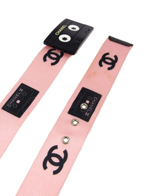 CHANEL/シャネル 2004 カセット テープ ピンク ベルト f_073 CHANEL/シャネル 2004 カセット テープ ピンク ベルト f_073