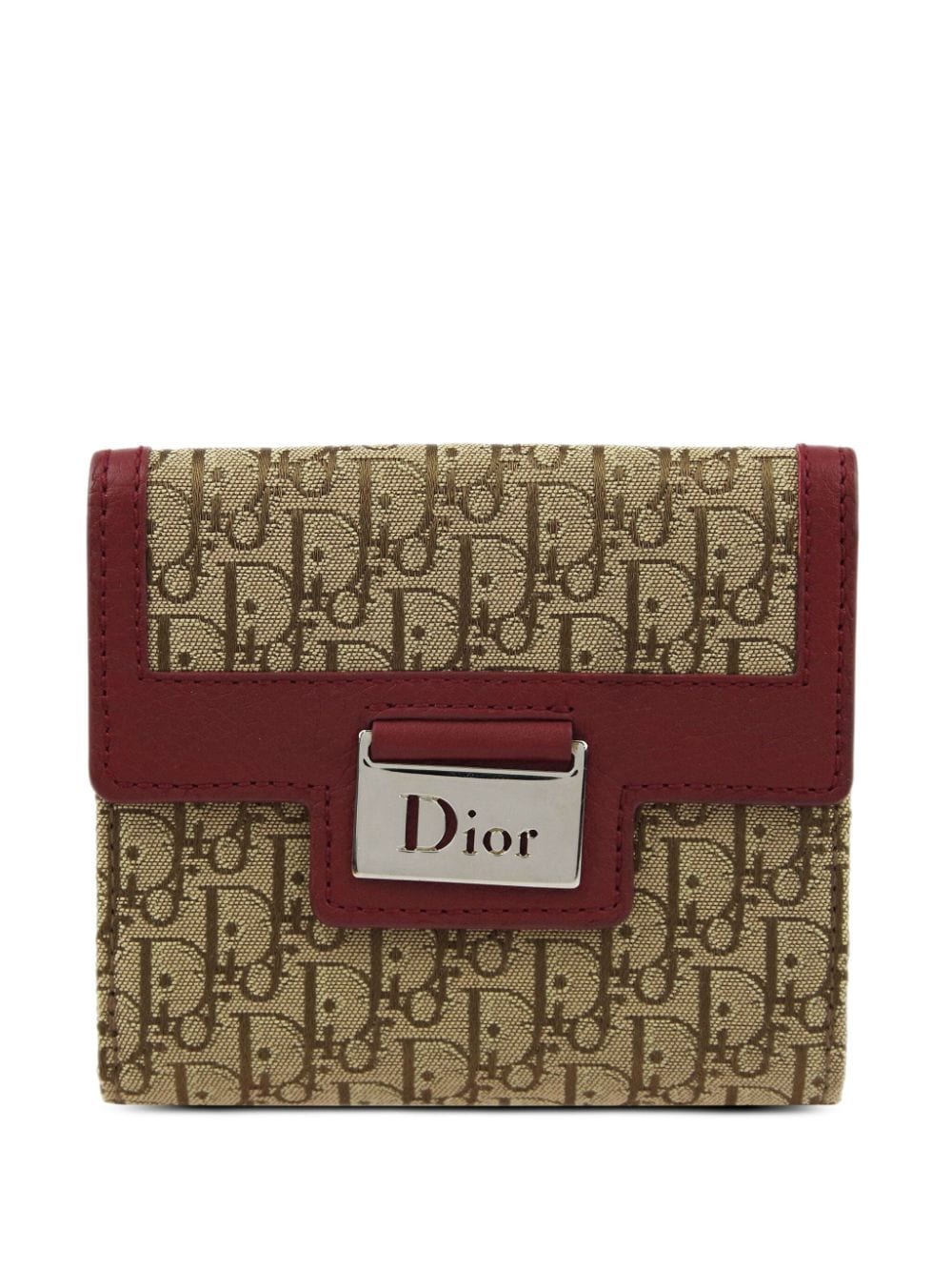 Pre-owned Dior 2005 Street Chic Wallet In Neutrals