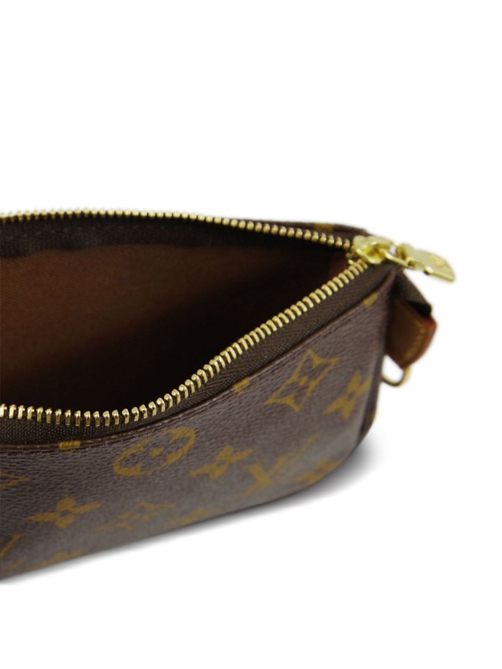 Pre-owned Louis Vuitton 2008 Mini Pochette Accessoires Clutch Bag In 褐色