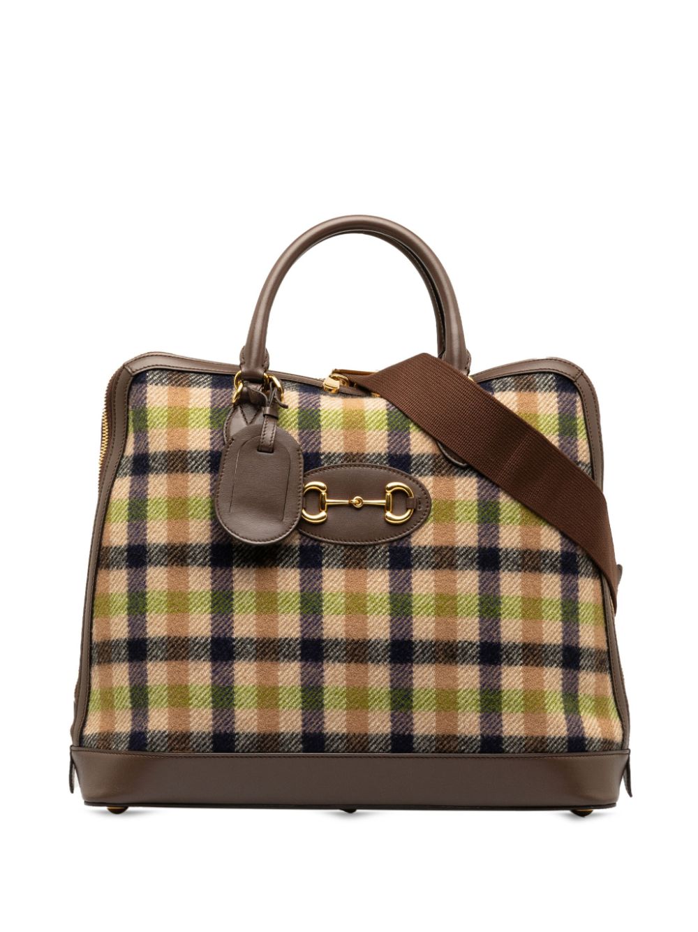 Pre-owned Gucci 2016-2022 Horsebit 1955 Two-way Handbag In Brown