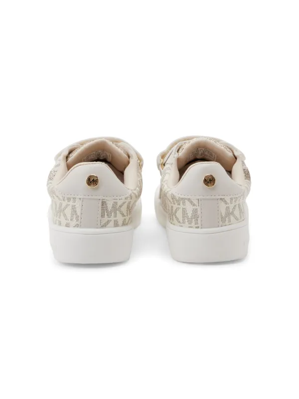 Michael Kors Kids glitter detailing monogram print sneakers kids Rubber Fabric Polyurethane 21 Neutrals