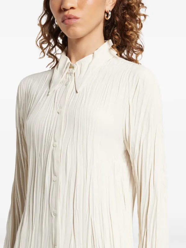 Camisa plisada blanca 2025