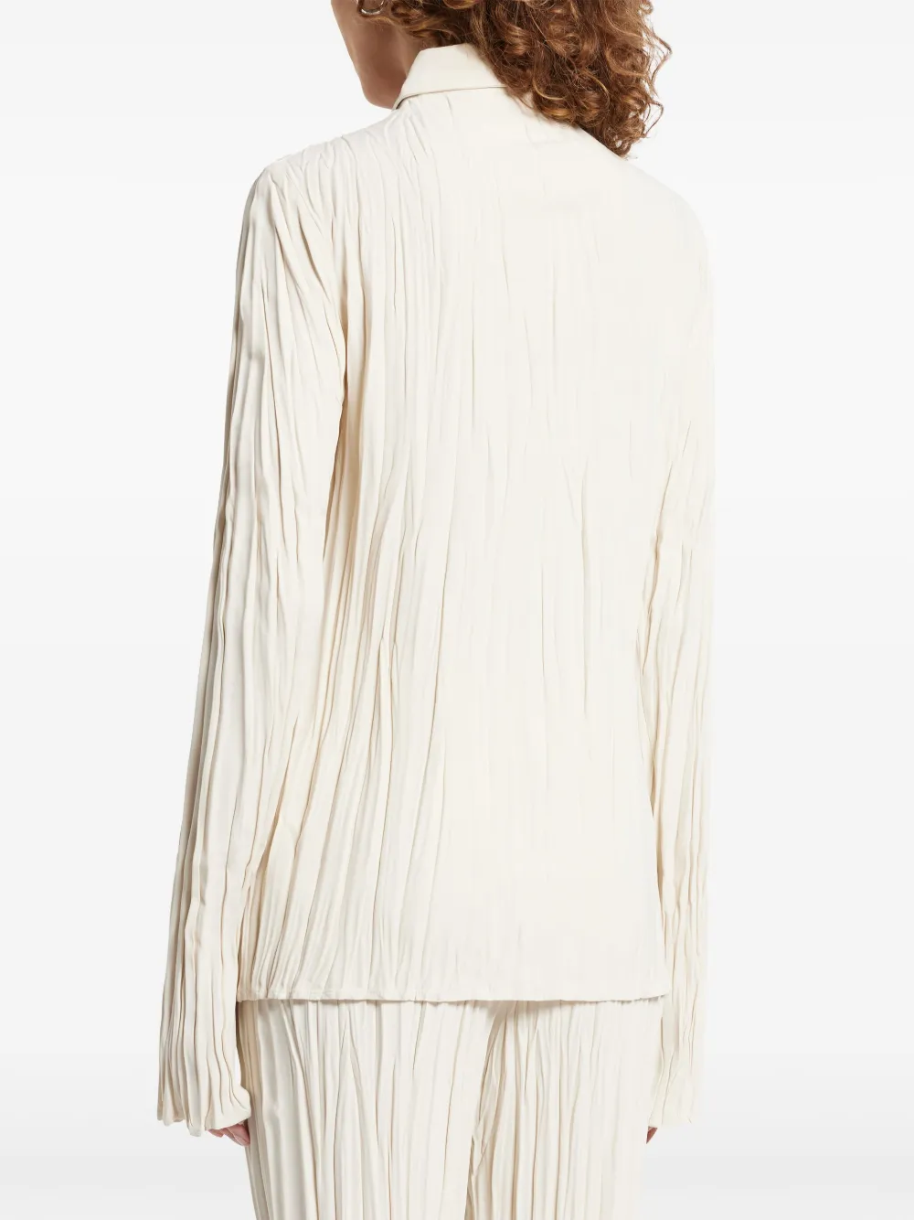 Shop Bite Studios Pleated Shirt In White