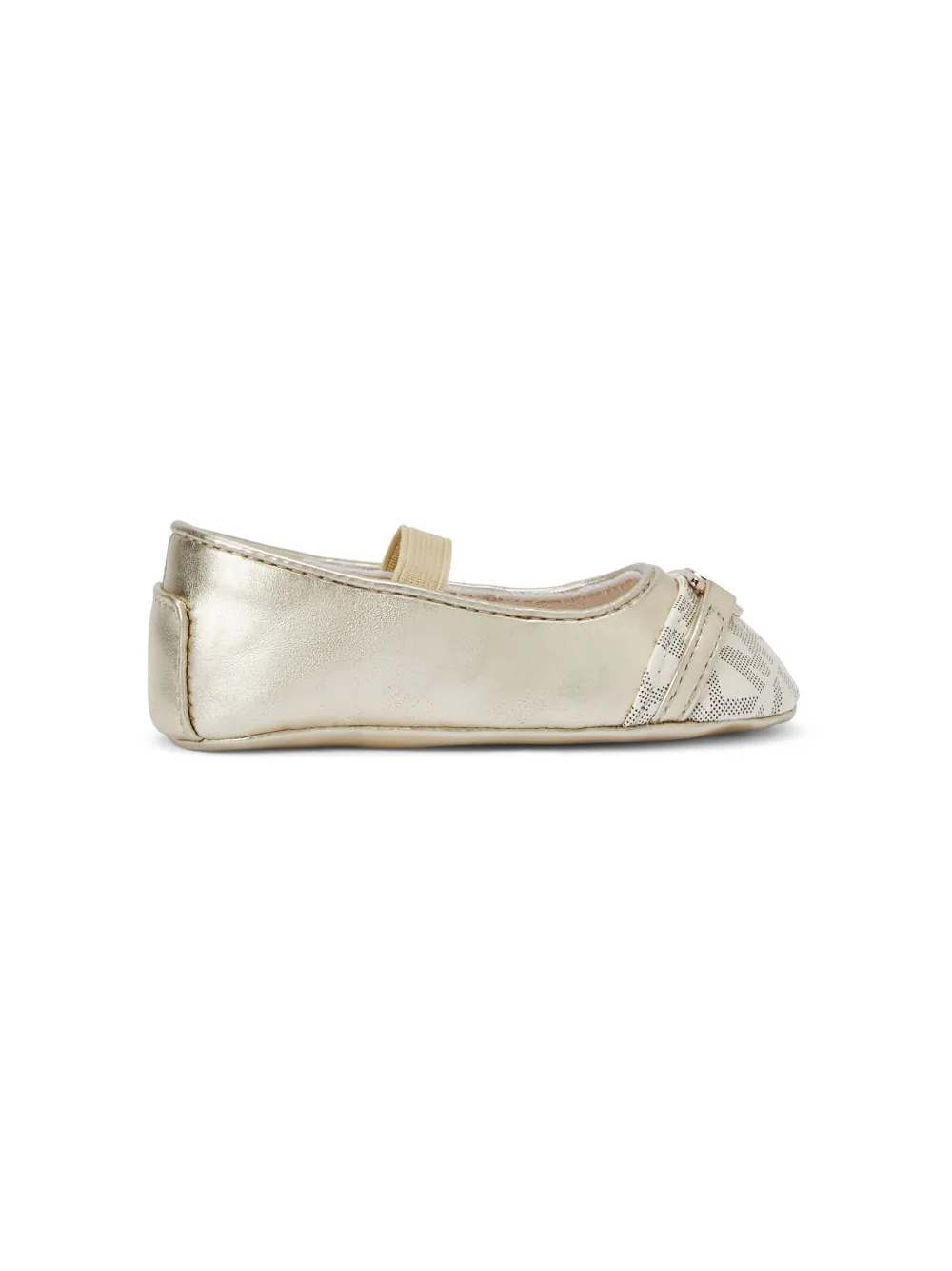 Michael Kors Kids logo ballerina shoes - Goud