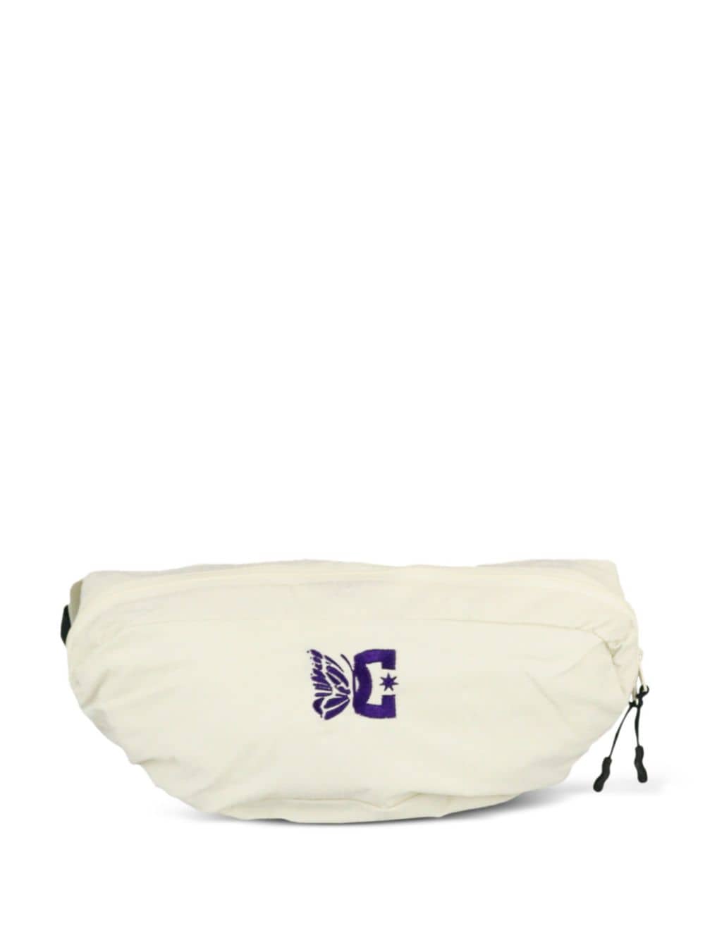 Needles X Dc Shoes Logo-embroidered Belt Bag In Burgundy