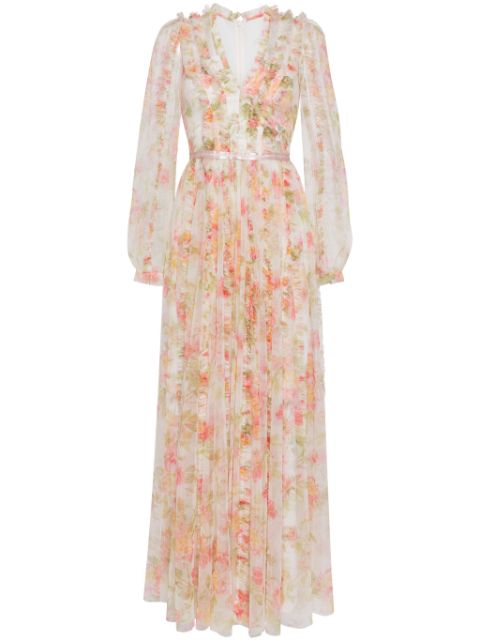 Needle & Thread robe longue Peony Promise