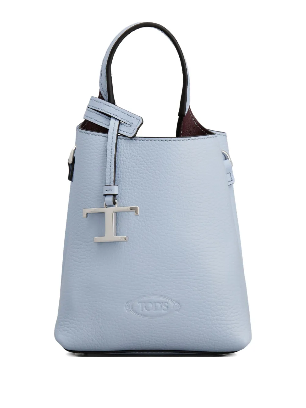 Tod's Borsa a secchiello in pelle con logo a T - Blu