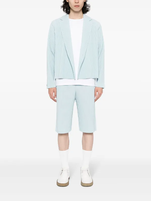 Homme Plissé Issey Miyake プリーツ ショートパンツ | ブルー