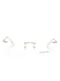 Swarovski crystal embellished rimless glasses - Pink