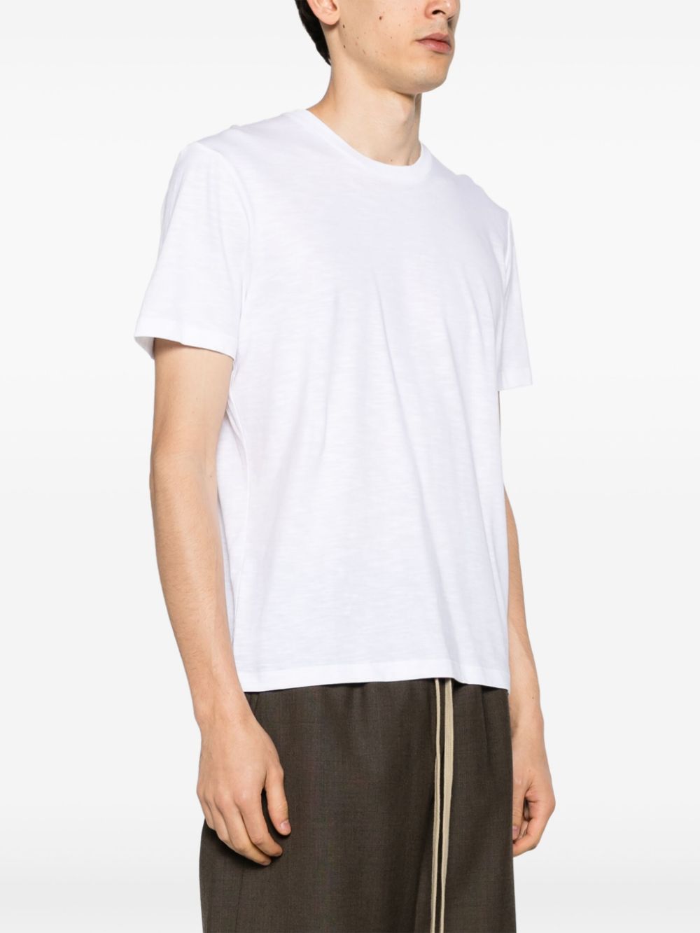 Shop Neil Barrett Mélange-effect Cotton T-shirt In White