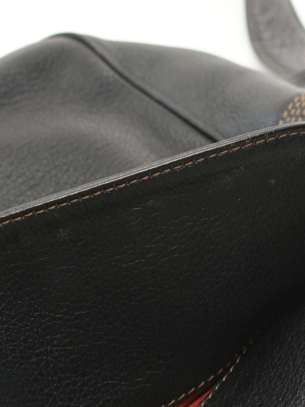 Pre-owned Loewe 2000s Anagram-debossed Shoulder Bag In Black