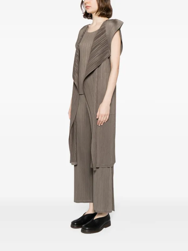 PLEATS PLEASE ISSEY MIYAKE - pleats please issey miyake カーディガン　ブラウン Pleats Please Issey Miyake プリーツ カーディガン | ブラウン