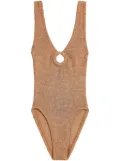 Hunza G Celine cut-out swimsuit - Brown