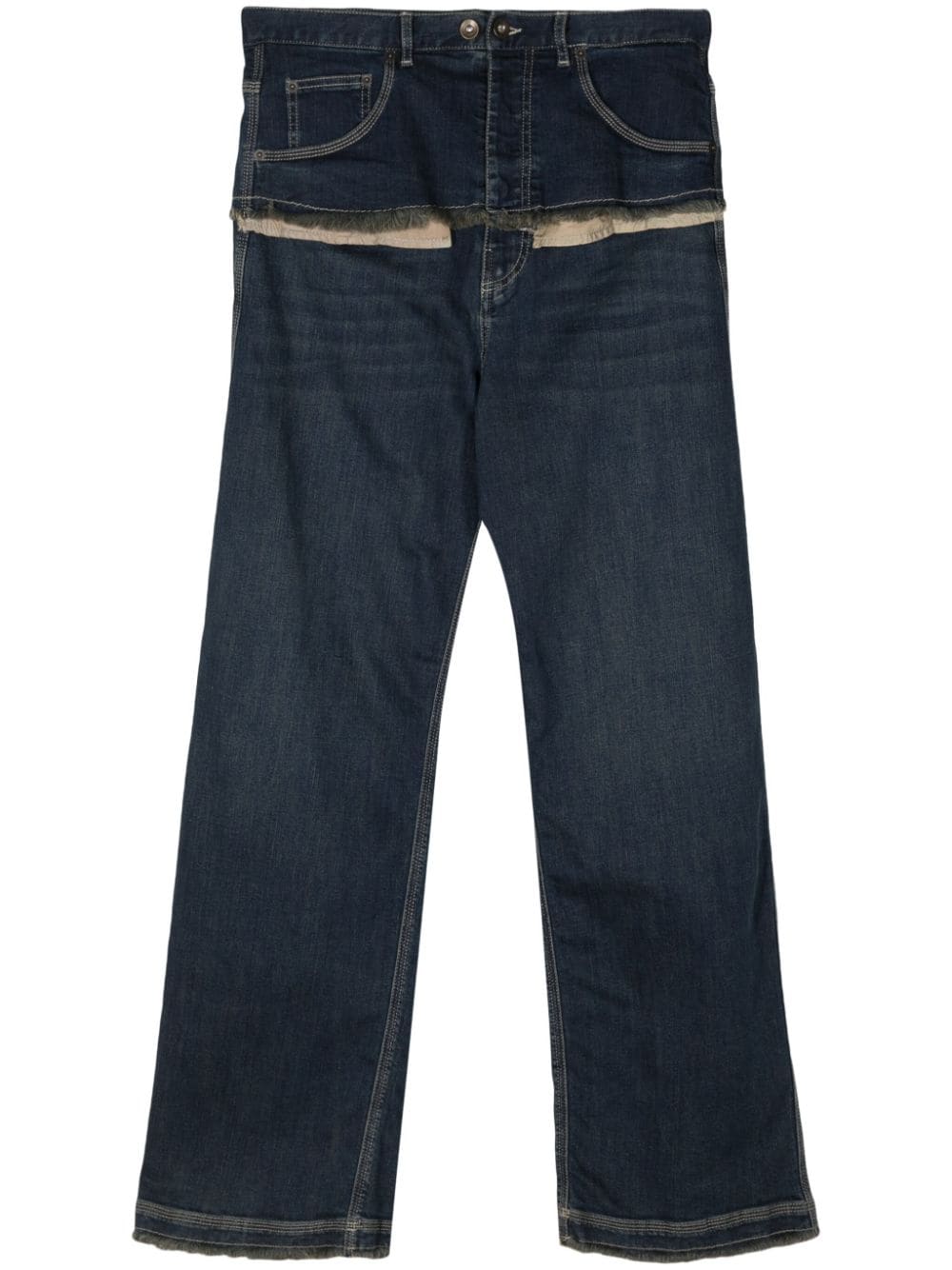Image 1 of ACT Nº1 mid-rise straight-leg jeans