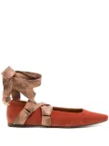 Ulla Johnson Arlo velvet ballerina shoes - Brown