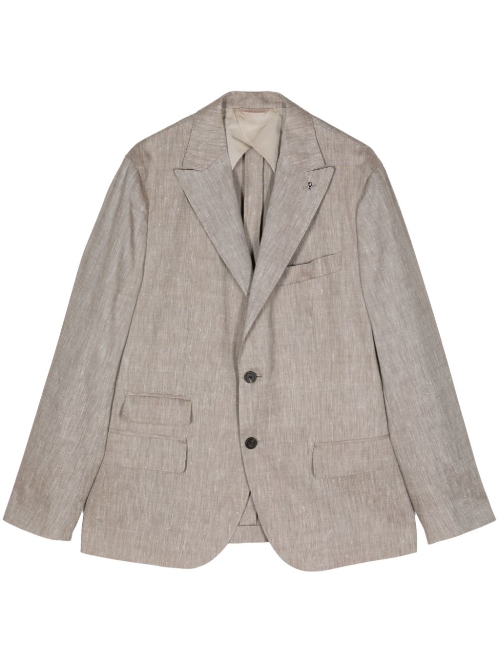 Peserico notched-lapels single-breasted blazer Bruin