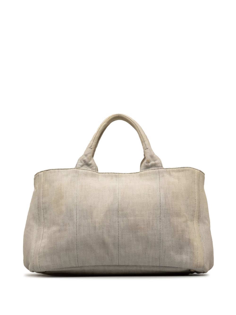 Pre-owned Prada 2000-2023 Canapa Satchel Bag In Grey