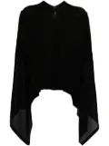 Masnada draped hi-lo blouse - Black