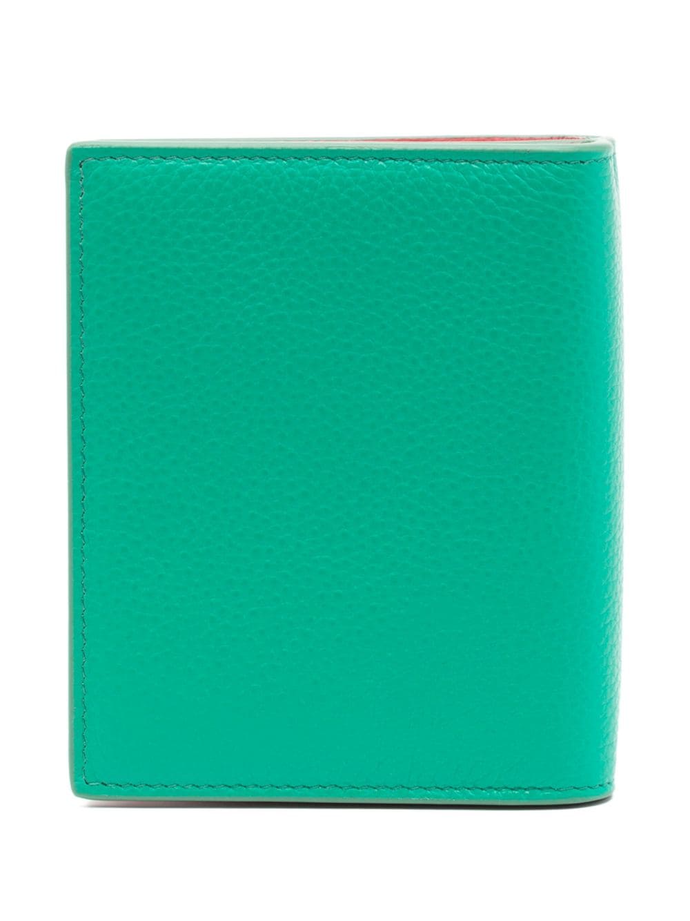 Shop Marni Logo-embroidered Leather Wallet In Green