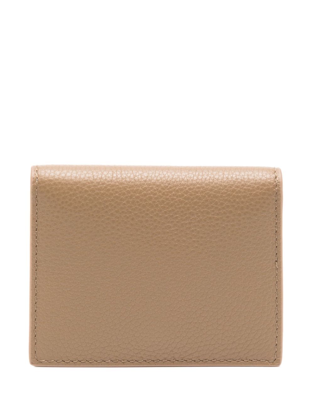 Shop Marni Embroidered-logo Leather Wallet In Brown