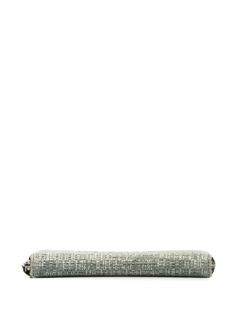 Pre-owned Chanel 2018 Deauville Continental Wallet In Grey