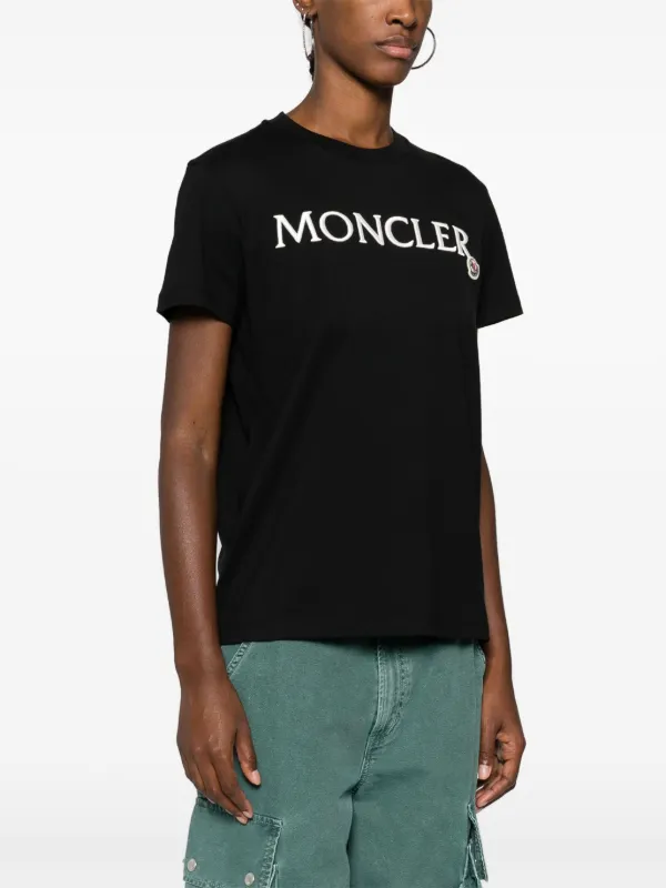 Tシャツ・カットソー Moncler Cotton T-Shirt With Embroidery Moncler Cotton Logo Embroidered T-Shirt | Harrods US