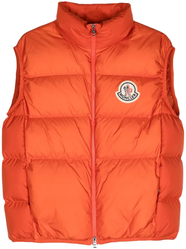 Orange moncler gilet online