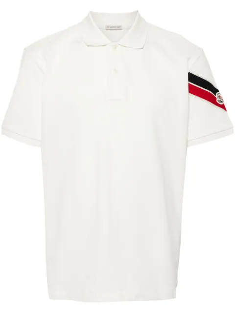 Moncler playera tipo polo de piqué con aplique del logo