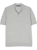 Tagliatore textured polo shirt - Grey