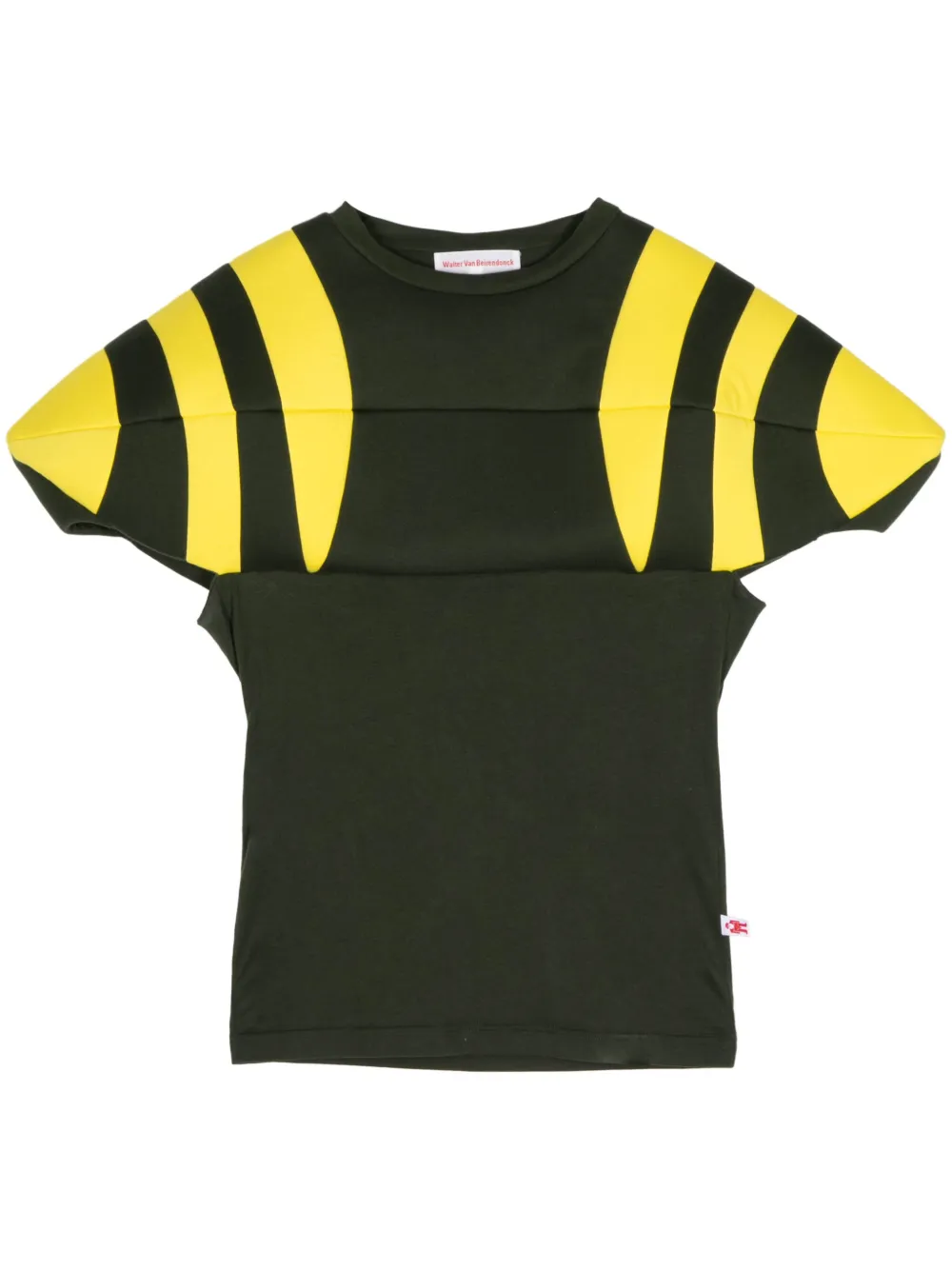 Walter Van Beirendonck Saturn Colour-block T-shirt In Black