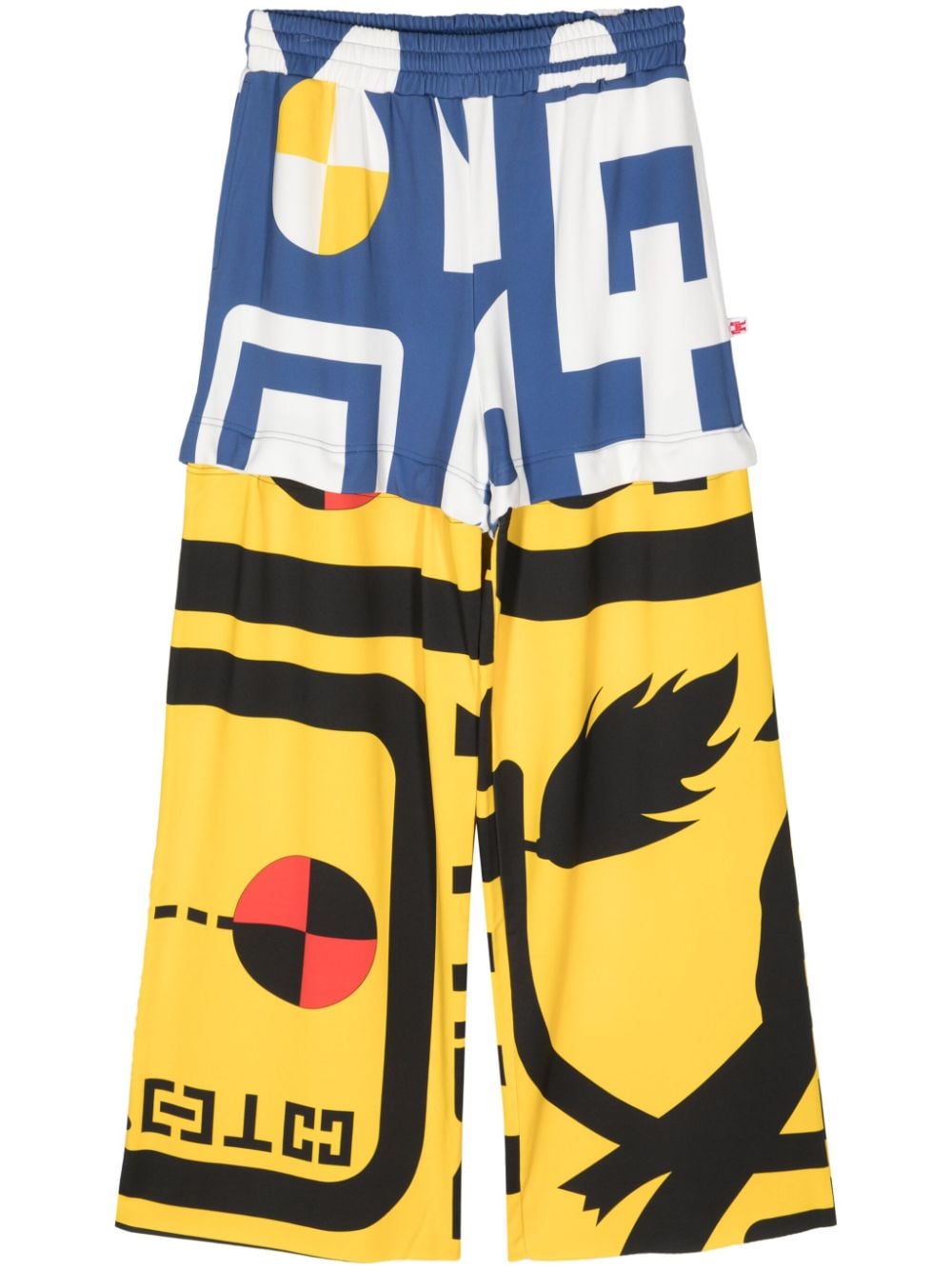 Walter Van Beirendonck Dawleetoo All-over Graphic-print Trousers In Blue