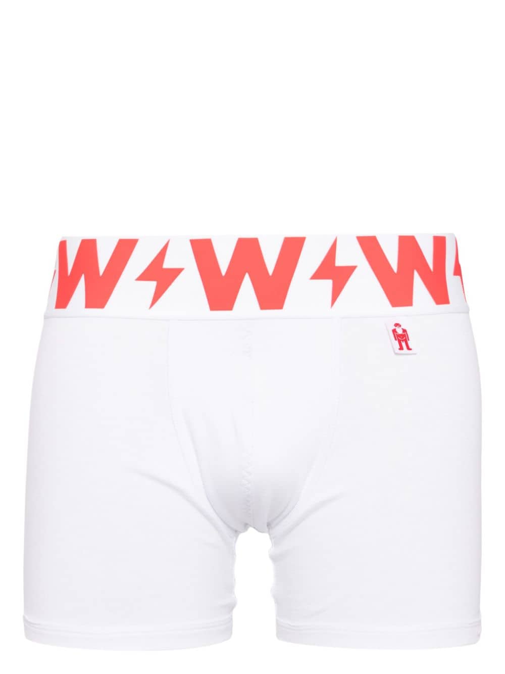 Walter Van Beirendonck Logo-waistband Boxer Briefs In White