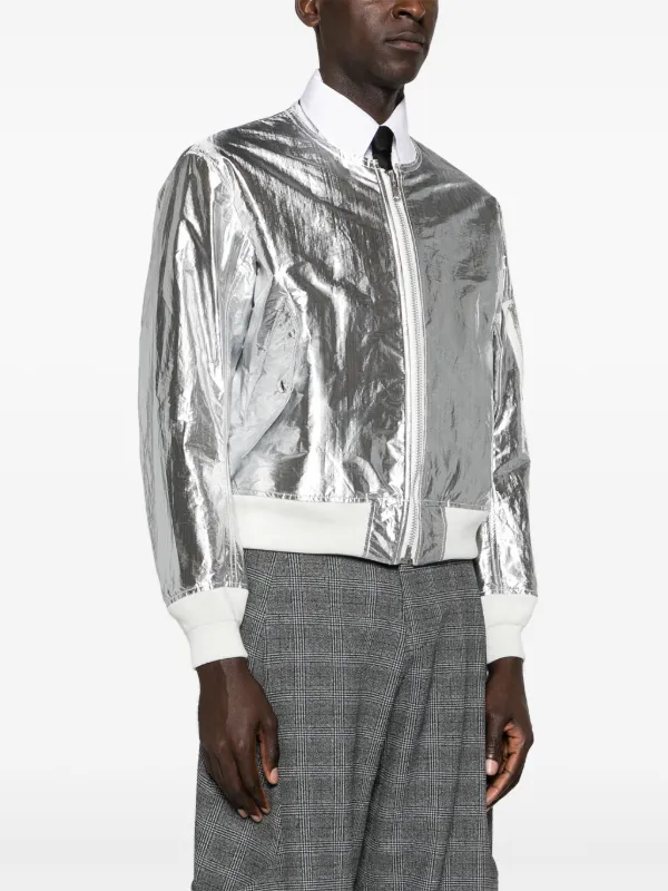 Black Comme Des Garçons メタリック ボンバージャケット