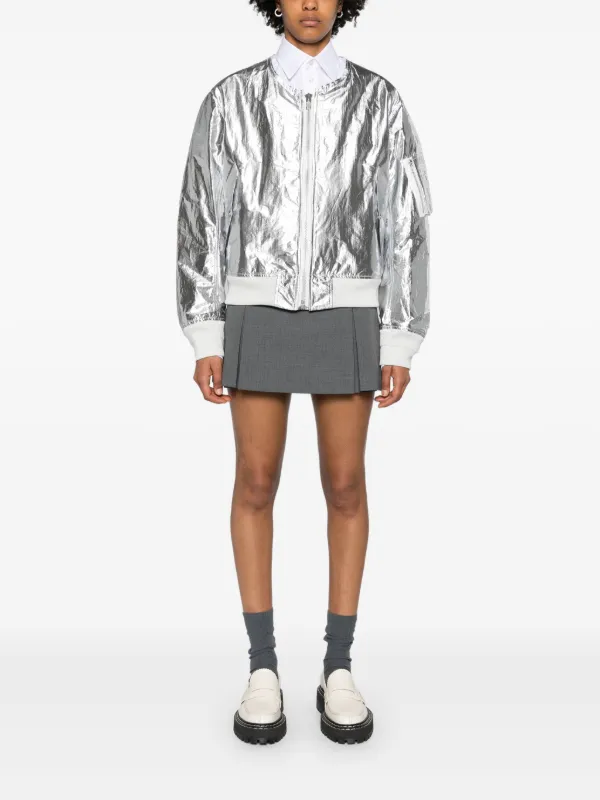 Black Comme Des Garçons メタリック ボンバージャケット
