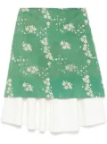 Wales Bonner Triumph mini skirt - Green