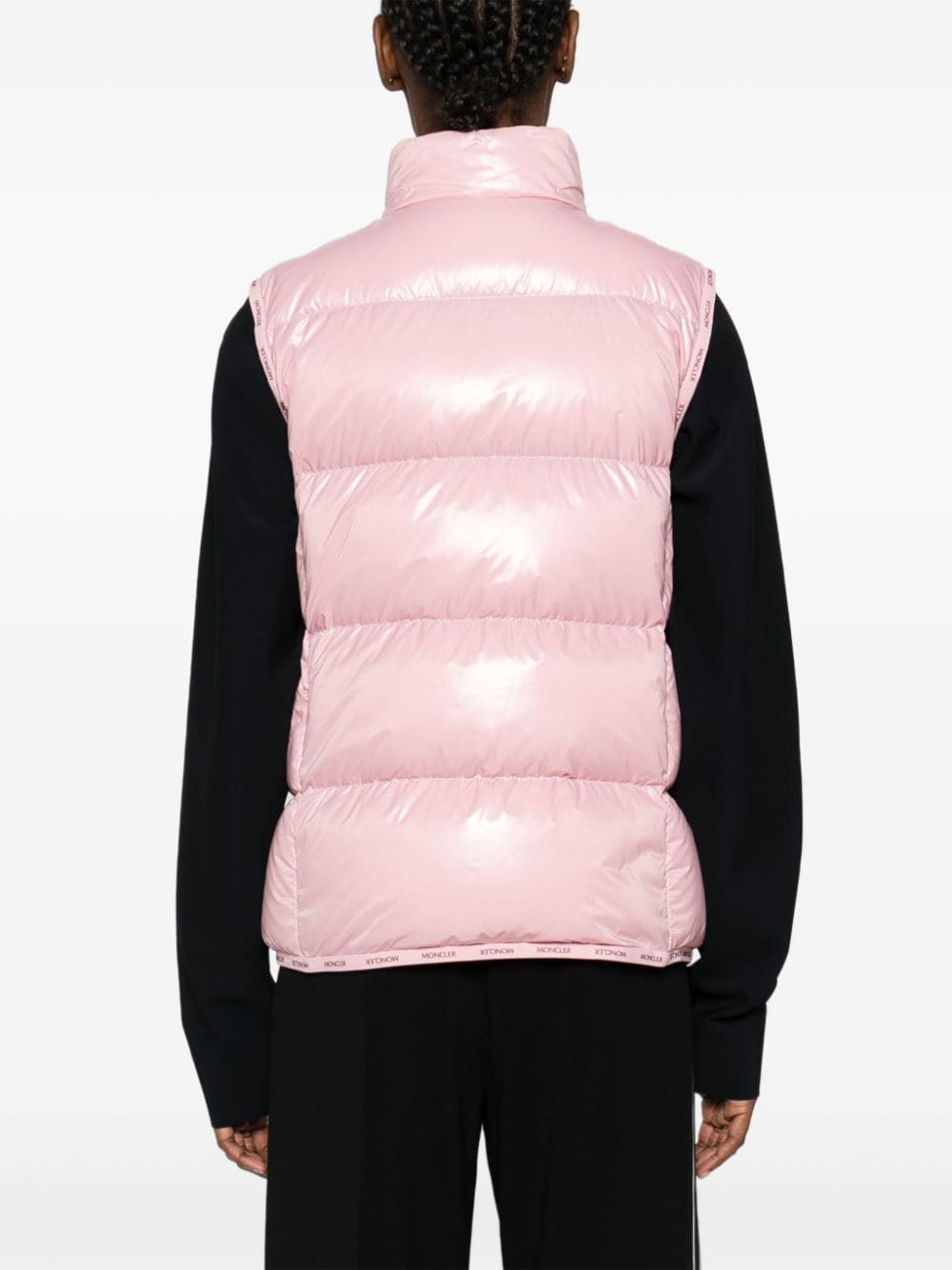 Shop Moncler Badia Padded Gilet In Pink