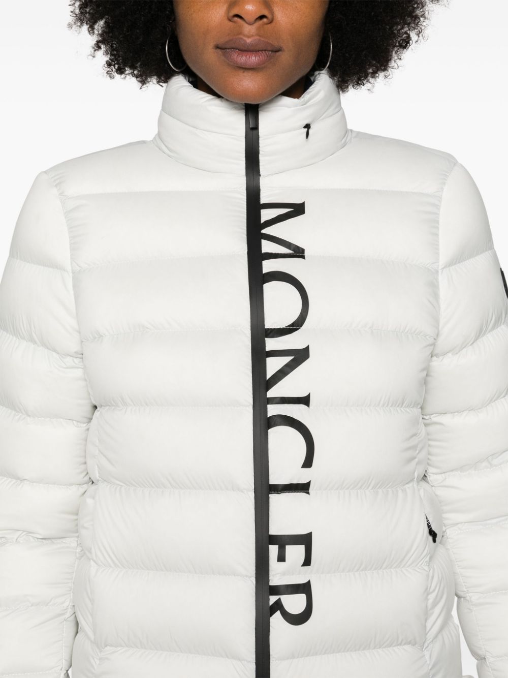 Shop Moncler Cerces Puffer Jacket In Grey