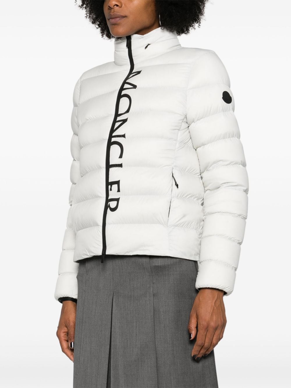 Shop Moncler Cerces Puffer Jacket In Grey