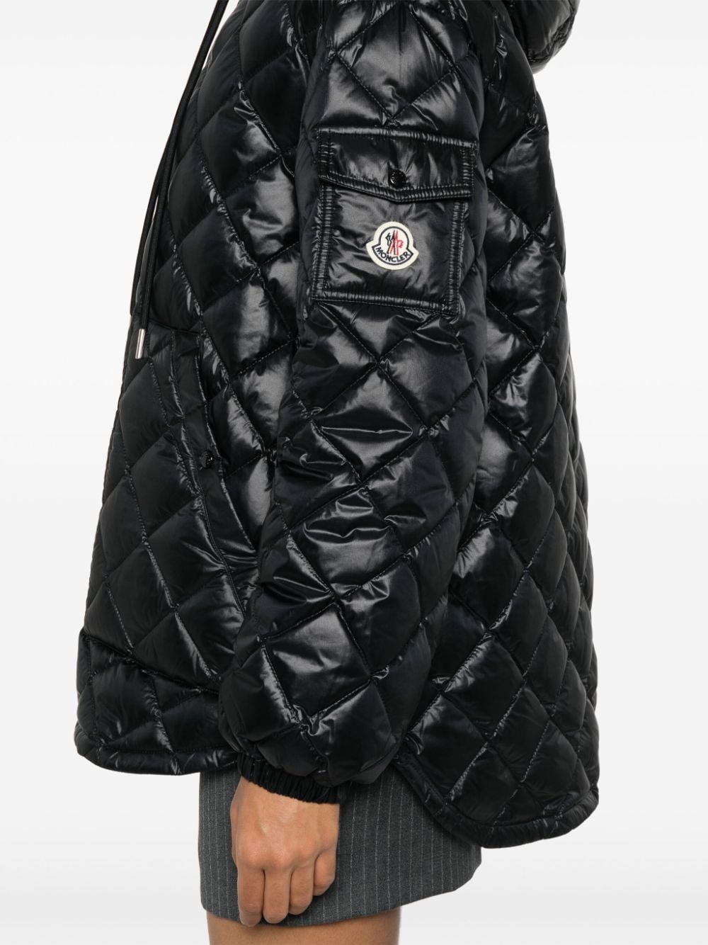 Shop Moncler Hooded Puffer Jacket In Black