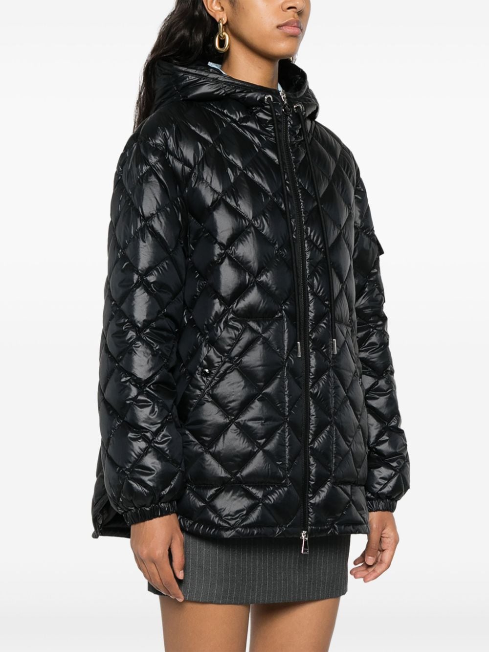 Shop Moncler Hooded Puffer Jacket In Black